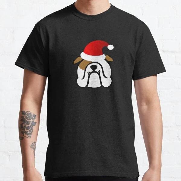 English Bulldog Santa - Bully Santa - Bulldog Classic T-Shirt S-3XL M