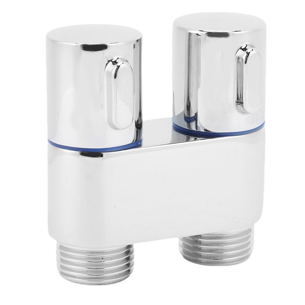 1 In 2 Out Angle Valve G1 2 Male Thread Double Control Metal Angle Valve for Bathroom Toilet Bidet Balcony