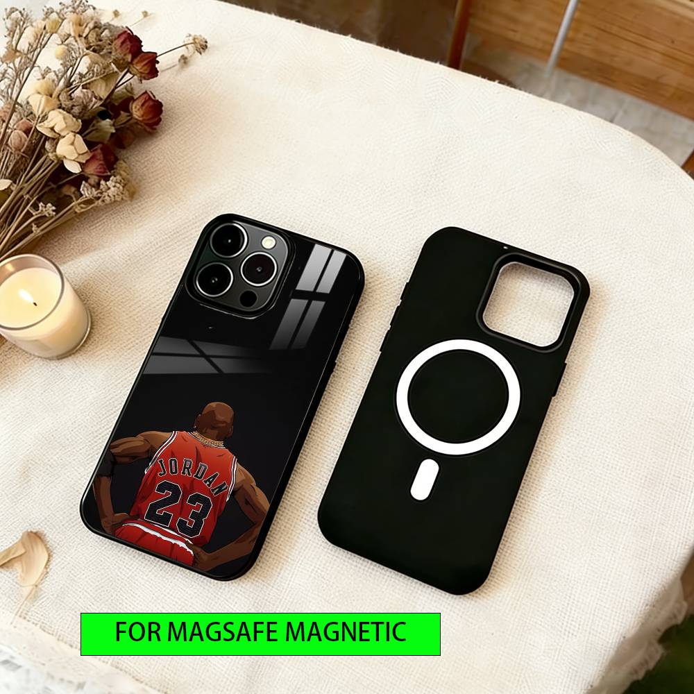 Michael Jordan Phone Case For iPhone17,16,15,14,13,12,11 Plus,Pro Magnetic For Magsafe Wireless Charging