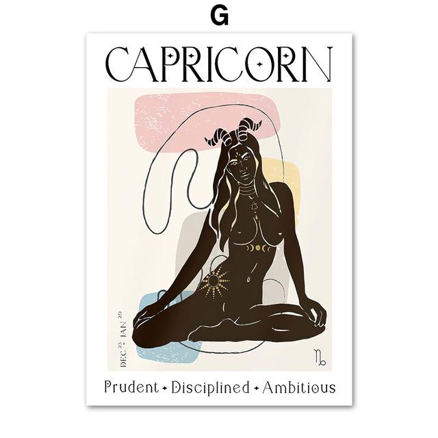 Personalized Zodiac Sign Constellations Astrology Art Canvas Painting Nordic Posters And Prints Wall Pictures Kids Room Decor