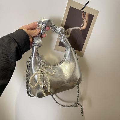 High-end Niche Design Handbag Bag Women's New Versatile Fashion Bow Simple Shoulder Messenger Bag