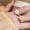 Cartoon Cute Bread Cat Claw Pearl Ring Women'S Unique Niche Design Open Index Finger Ring Sweet Versatile Ring