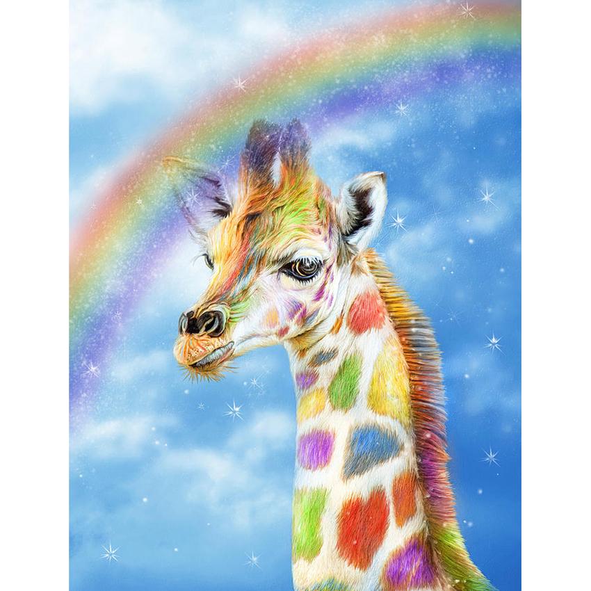 DIY 5D Diamond Painting Cross Stitch Kits Full Round Resin Rhinestone Mosaic Daimond Embroidery Animals Giraffe Home Decoration