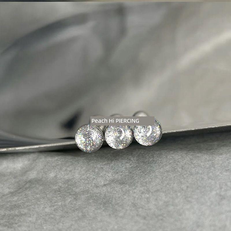 

Vast Stars Can Drink Tongue Pin Ins Flash Cat s Eye Fashion Sexy Thin Rod Tongue Ring Hypoallergenic Titanium Steel Perforated No. 5 Rod Is 1.6 Thick and 16mm Long