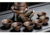 Original Purple Clay Small Tea Set: Ceramic Teapot, Lid Bowl, and Tea Cups for Office or Home Gongfu Brewing.