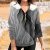 Women's Loose And Comfortable Casual Fashion Half-Zip Hooded Long Sleeve Conventional Printing Top