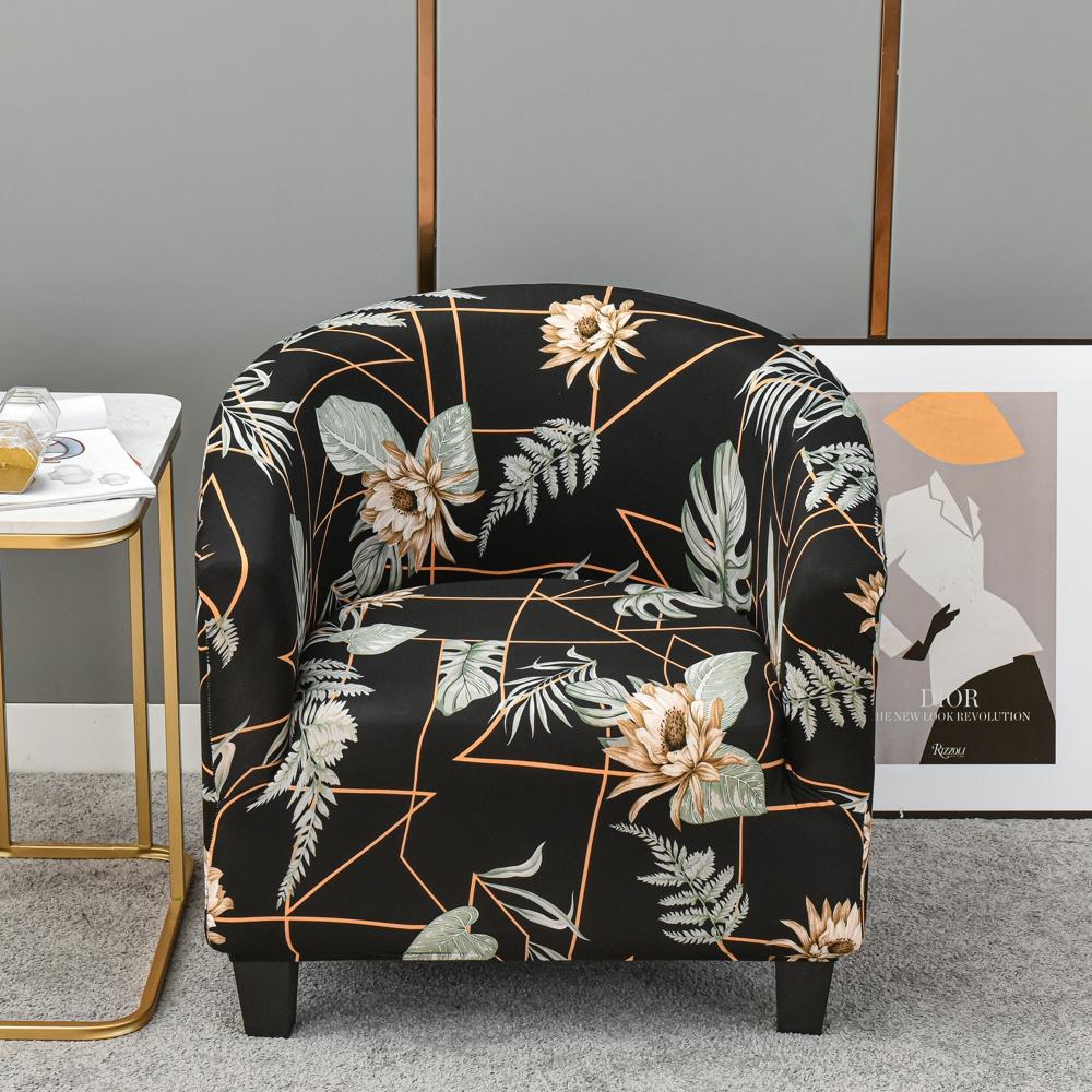 Elastic Club Chair Covers For Armchairs Stretch Sofa Slipcovers Removable Sofa Couch Cover For Bar Counter Living Room Reception