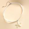 Boho Large Resin Starfish Pendant Choker Necklace For Women Trendy Multilayer Rope Chain Summer Beach Vacation Jewelry Gift