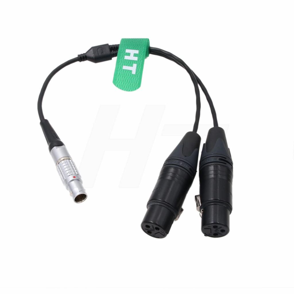 HangTon 10-pinový audio vstupní kabel pro monitory Atomos Shogun Flame, Shogun 7, Shogun Inferno, Ninja a Inferno na duální 3-pinový XLR samice, Zvuk