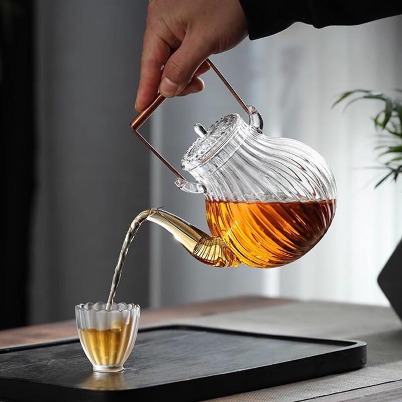 Wutuo Värmebeständig Glas Blomma Tekanna