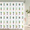 3D Shower Curtain Nordic Style Flowers Plant Leaves Printed  Waterproof Polyester Fabric Bath Curtains For Bathroom With Hooks