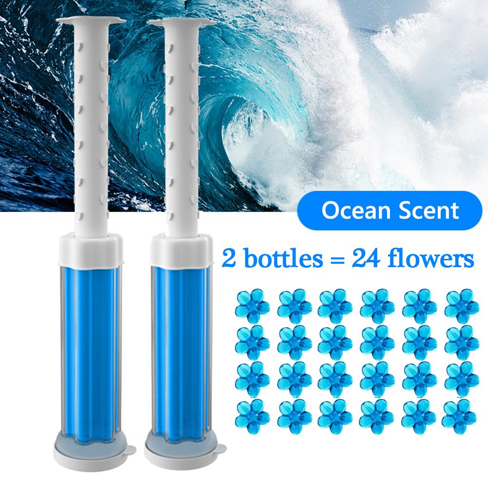 2ks Toalet Cleaner Gel Deodorant Toaletní gel Osvěžovač vzduchu Aromatický květinový mycí prostředek Koupelna Vůně Čištění domácnosti
