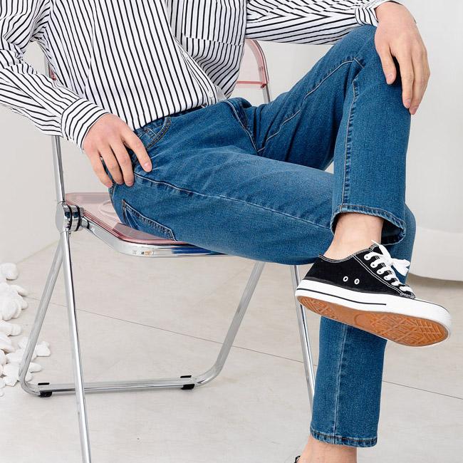 Jeans for Men Slim Fit Denim Pants Korea Fashion