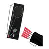 Badminton Bag Portable Black Lightweight Cover Convenient Storage Carrying Soft Case for Practice, School, Club Activities, Court Racket Case Unisex