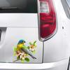 QT2004#15cm Vibrant Green Bird Self-Adhesive Vinyl Decal, Used for Car Windows, Bumper, Laptops, Waterproof Exterior Car Accessories