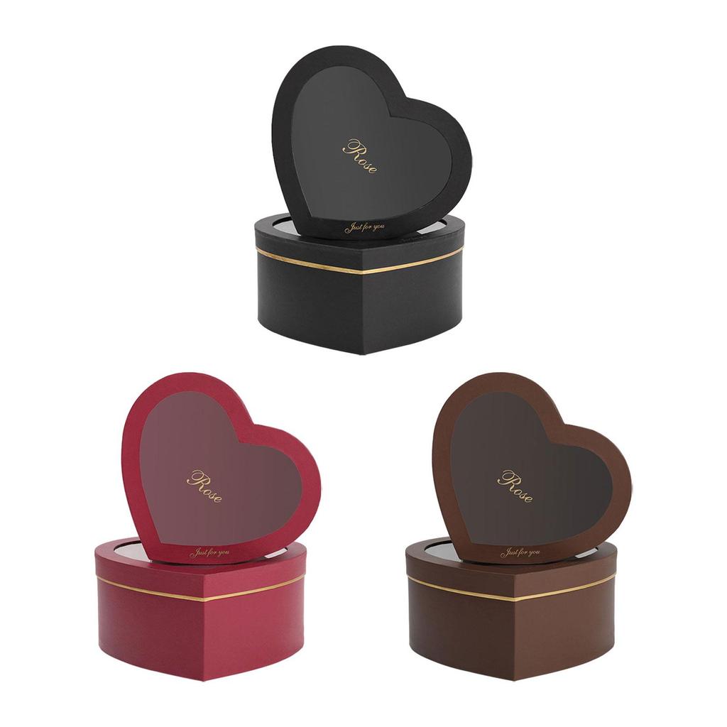 2Pcs Heart Shaped Gift Boxes Romantic Hearts Treat Boxes for Proposal Valentines Day Birthday Holiday Present Bridesmaid
