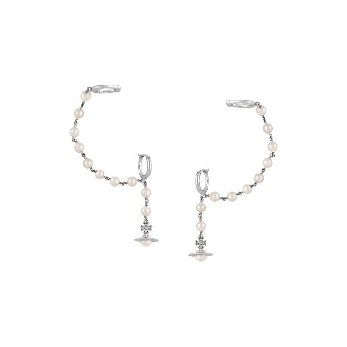 Vivienne Westwood Samara Sphere Pendant Earrings Women earrings Silver 6202015702P103P103