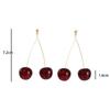 Gift for Women Fruit Tassel Resin Red Cherry Jewelry Dangle Earrings Stud Earrings Drop Earrings
