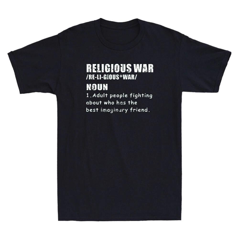 Religious War Definition Anti Religious Activist Funny Quote Retro Men s T-Shirt M