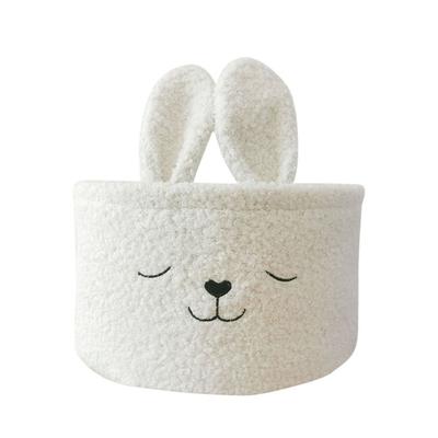 Soft Sundries Storage Baskets Multi-Purpose Rabbit Ears Organizer Bag Cute Embroidery Toys Storage