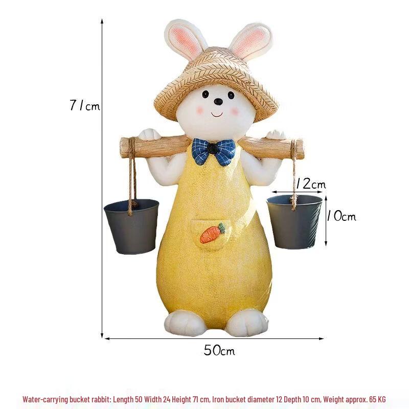 Cute Cartoon Rabbit Garden Ornament