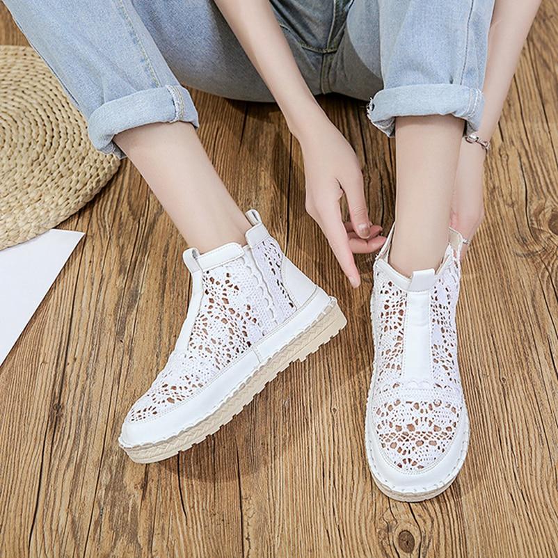 Order A Size Up,Exquisite Summer Korean Version of Harajuku Style Student Wild Flat Casual Women's Shoes Mesh Breathable Lazy Single Shoes