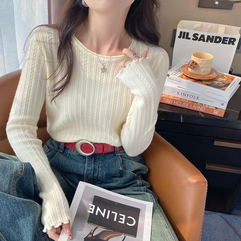 

Женский трикотажный базовый слой Yuzhaolin с оборками One Size