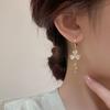 Trendy Gold Color Clover Tassel Earrings for Women Bridal Wedding Jewelry Tassel Drop Dangle Earring Engagement Gifts