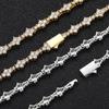 Hip Hop Men's Jewelry Spring Buckle Airplane Tennis Chain Zircon Necklace Accessories Women's High Sense