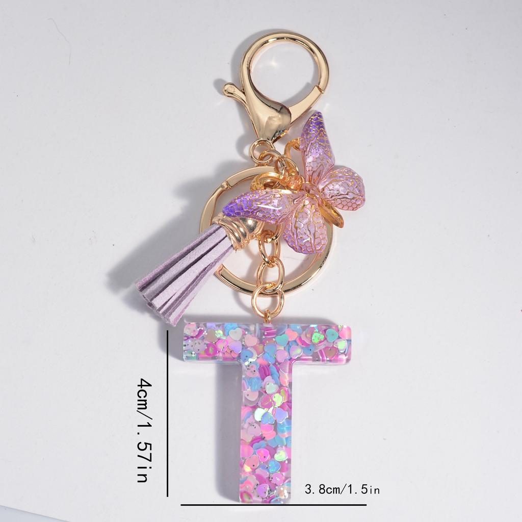 Schmetterling Brief Schlüsselanhänger Anhänger Schlüsselanhänger, Mädchen Accessoires, Schultaschenanhänger