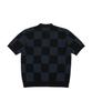 BEENTRILL Short Sleeve Classic Checkerboard Comfort Fit Knit (Dark Navy)