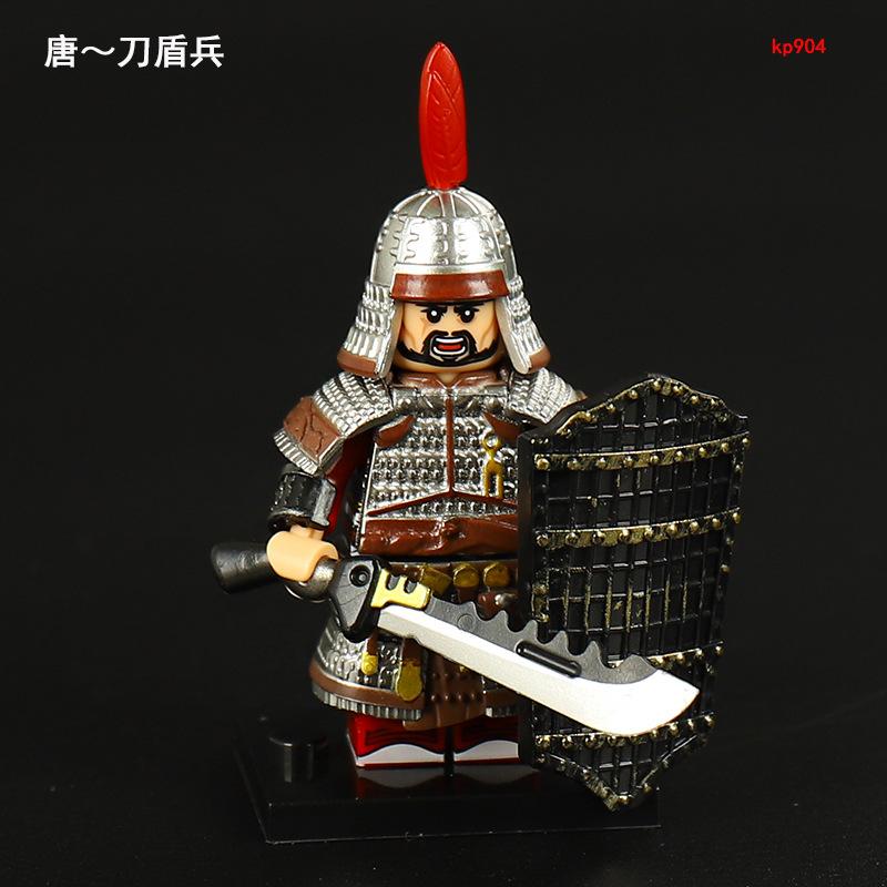 KP901-905 Ancient times Tang Dynasty Gold Soldiers Action Figures Building Blocks Bricks Accessories Bricks DIY Toys Gifts