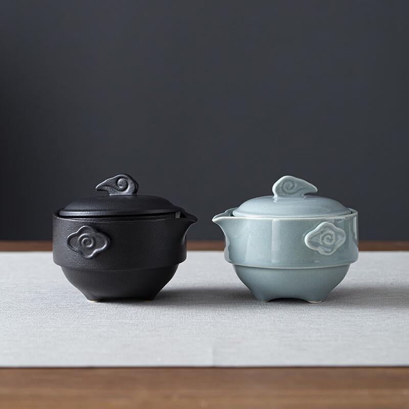 Auspicious Cloud Ceramic Portable Tea Set