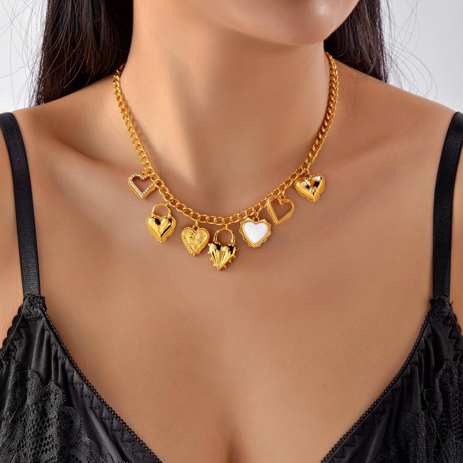 

Ретро Многослойное ожерелье с подвеской в виде Святого Сердца, Личность, Мода, Высококачественные женские украшения