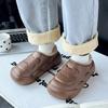 Household waterproof cotton slippers winter new velvet warm non-slip indoor thick-soled cotton shoes outer wear