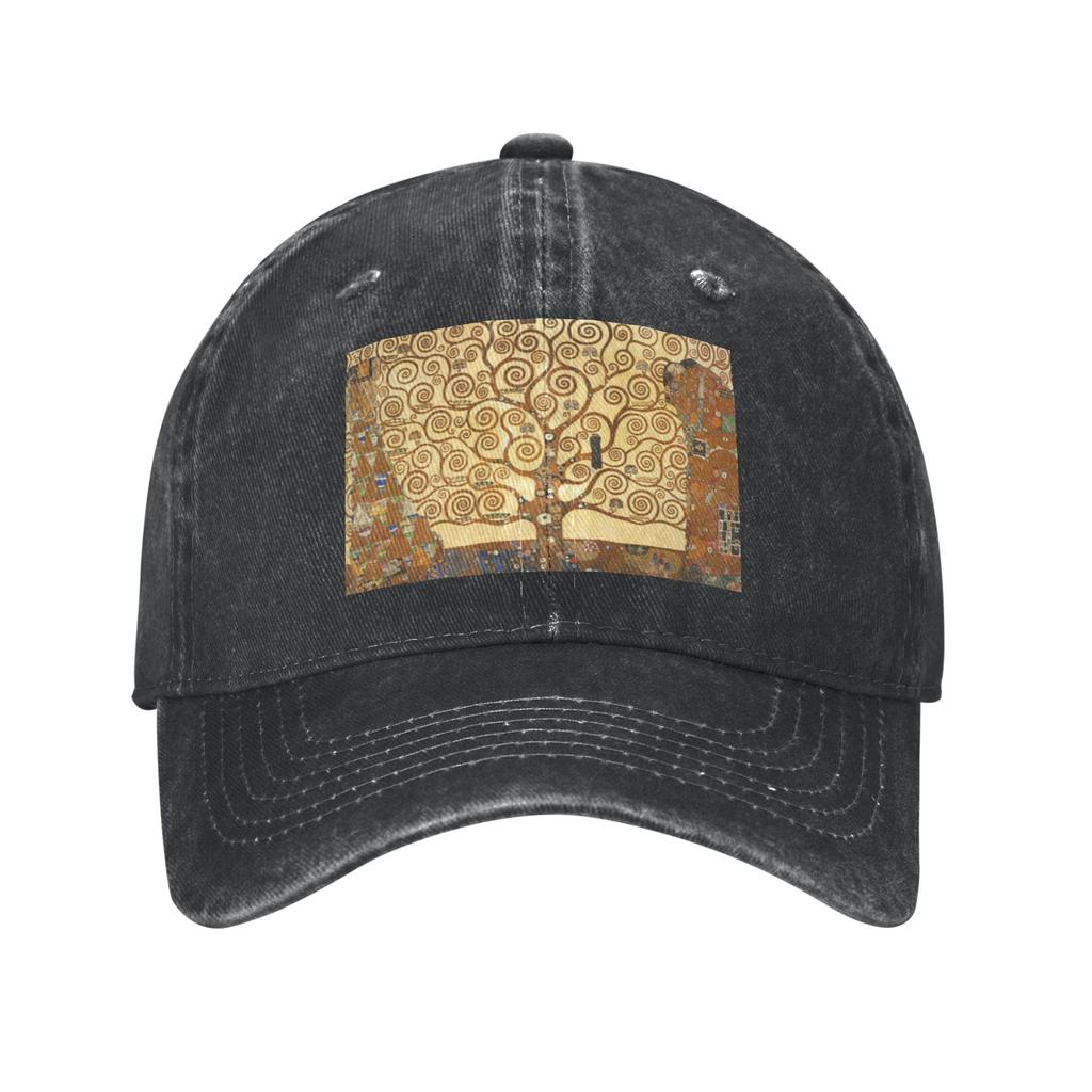 Tree Of Life Stoclet Frieze Gustav Klimt Denim Fabric Cap Casual Baseball Caps Adjustable Hat Summer Unisex Baseball Hats