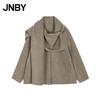 JNBY 2025 Winter Loose H-Line Wool Blend Coat