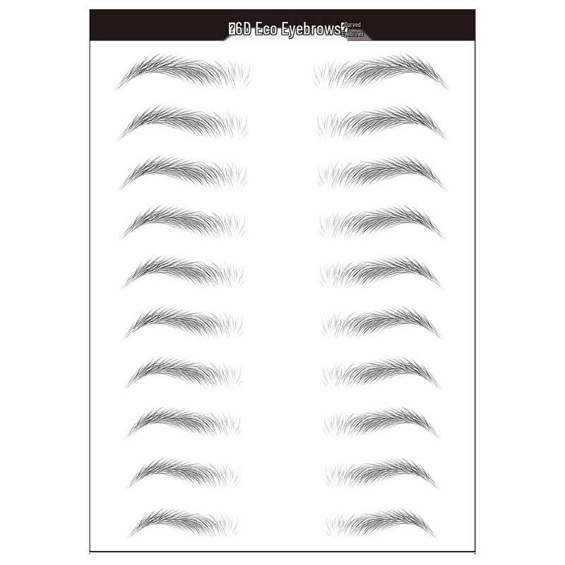 Zhengxiang 2025 Waterproof 6D Eyebrow Stickers - Realistic, Easy Makeup for a European, American, and Korean Style.