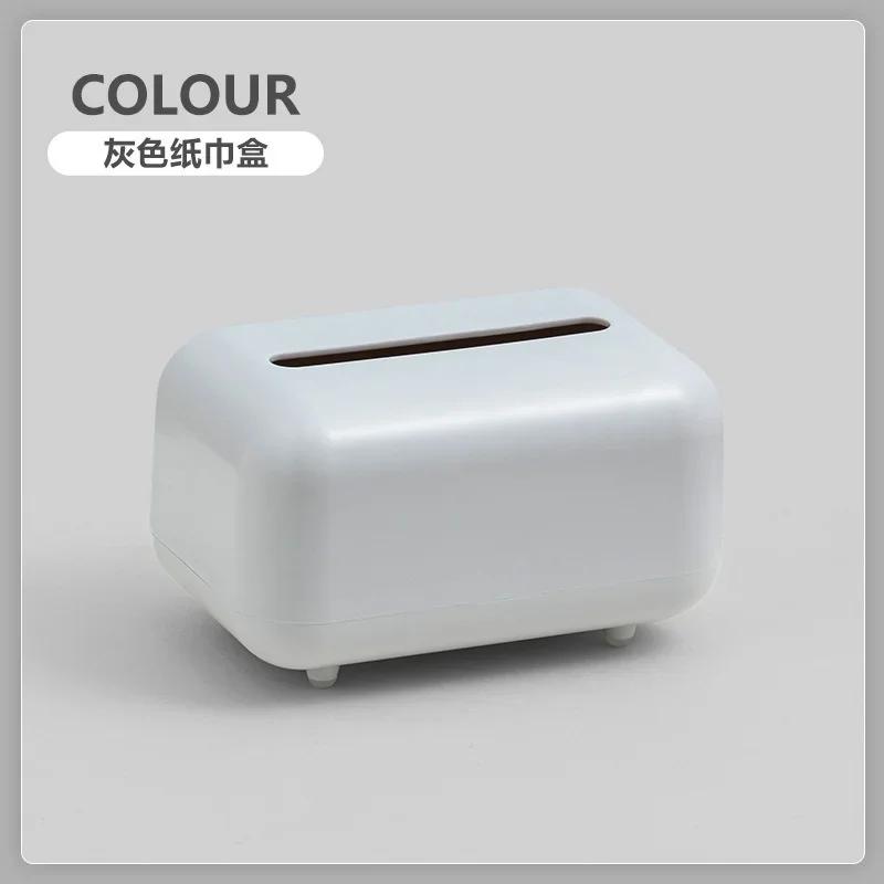 Simple Stylish Plastic Tissue Box Square Tissues Container Car Napkins Holder Case Home Organizer Kitchen Storage Holder Tools