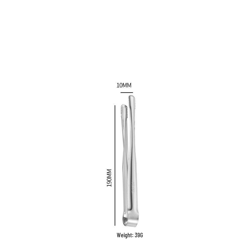 Korean Style 304 Stainless Steel Non-Slip Tongs for BBQ, Grilling, Ice, Bread, and Buffet.