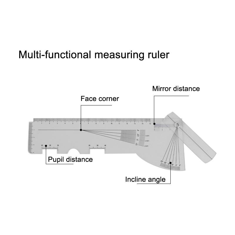 1 Stück Multifunktionale Hilfs-Brillenanpassungs-Messwerkzeuge Schrägwinkel-Lineal Entfernungsmesser Auge Ophthalmologisches Werkzeug