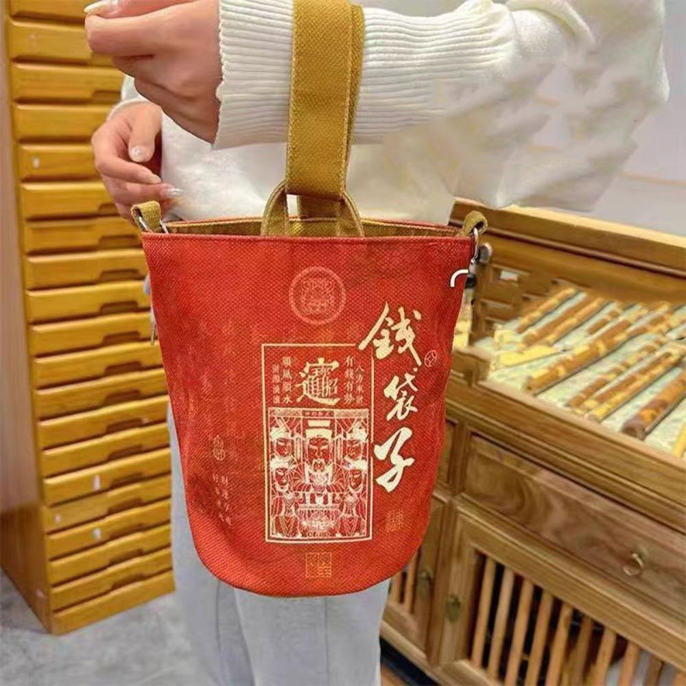 

Принтованная сумка-тоут Год Змеи Мультяшная сумка для хранения Портативная сумка с принтом Женская/Для девочек красный