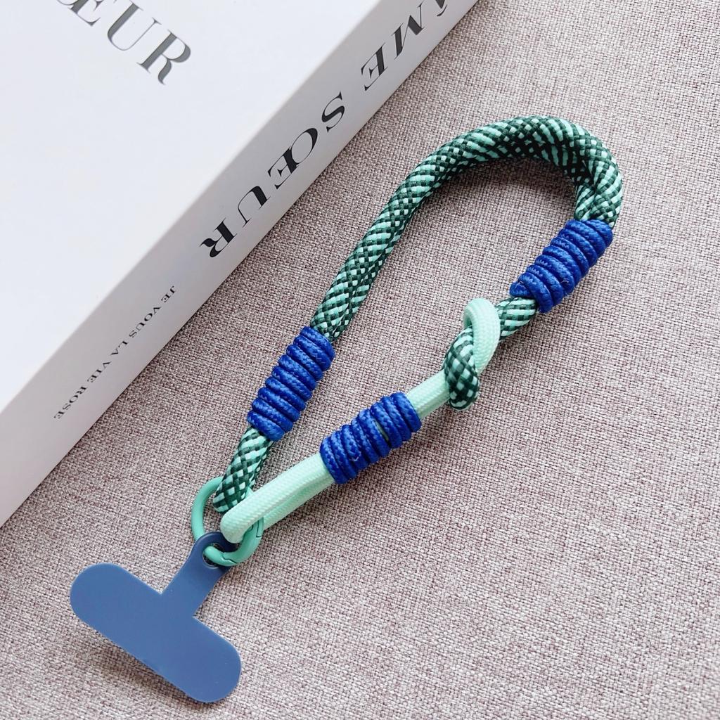 Correa de Mano Simple de Color Contrastante Linda Elegante Correa Corta Ajustable para Teléfono Móvil Correa Antiperdida Universal con Clip para Funda de Teléfono