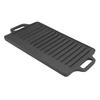 Grill Griddle Household Cast Iron Teppanyaki Plate Thickened Rectangular Double Sided Barbecue Grill For Slow Cooking Steak