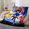1 stuks Sonic the Hedgehog Sonic Deken, Zachte Plaid Dekens voor Bank, Sofa .B075