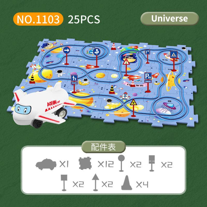 Logic Board Game for Kids  Jigsaw Puzzle Toys Race Car Track Toys Slot Rail Toys for Kids Monetssori Educational Toys