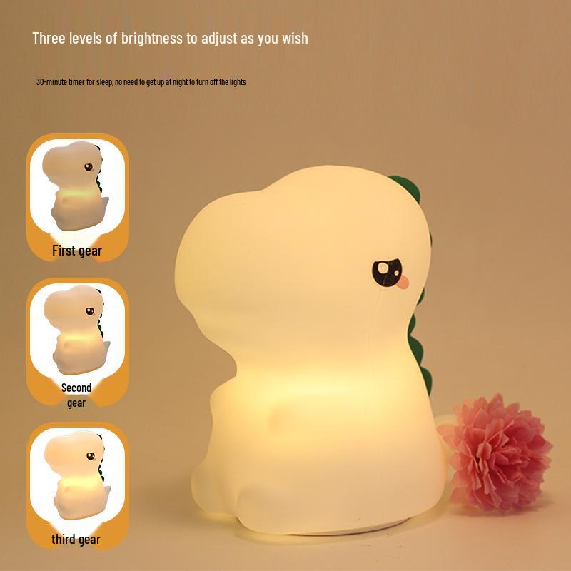 Hart Dragon Silicone Rechargeable Night Light: Seven-Color Bedside Atmosphere Lamp
