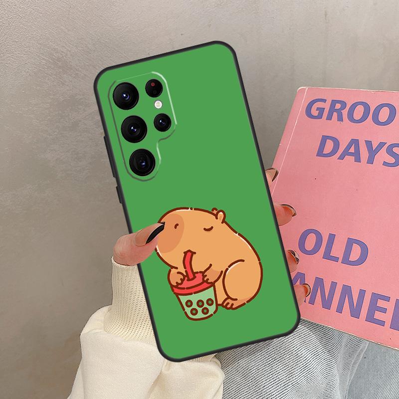 

Cute Cartoon Capybara Case For Samsung Galaxy S24 Ultra S20 S21 S22 S23 S25 Ultra S9 S10 Plus S25 FE Cover Coque Galaxy S20 FE