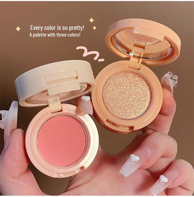 Misslara Blush Cream & Highlight Palette - Fine Powder, No Fallout, Multi-use