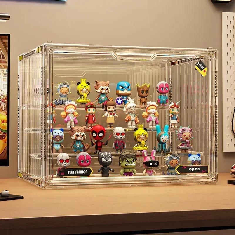 Large Containerized Designs Acrylic Organizer for Collectible Figures and Blind Box Toys Action Figures Desktop Organizers Box
